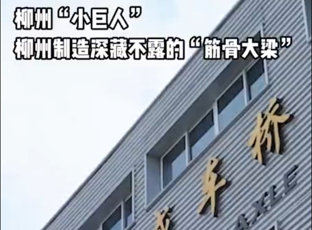 跟着广播看民企丨柳州“小巨人”柳州制造深藏不露的“筋骨大梁”