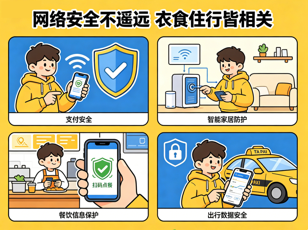网警提醒：网络安全不遥远 衣食住行皆相关